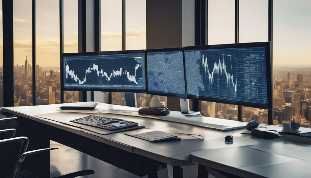 Technical visualization showing real-time API request data streams between banking nodes in New York and London, framed in a clean, minimalist editorial financial layout.